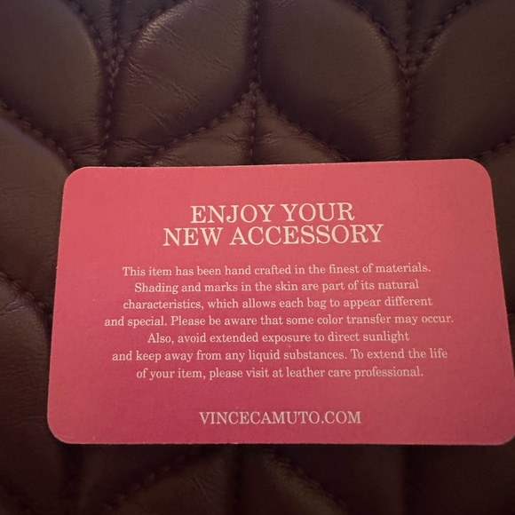 VINCE CAMUTO QUILTED TOTE “VISHO-TO” Style FIREFALL - Picture 7 of 15